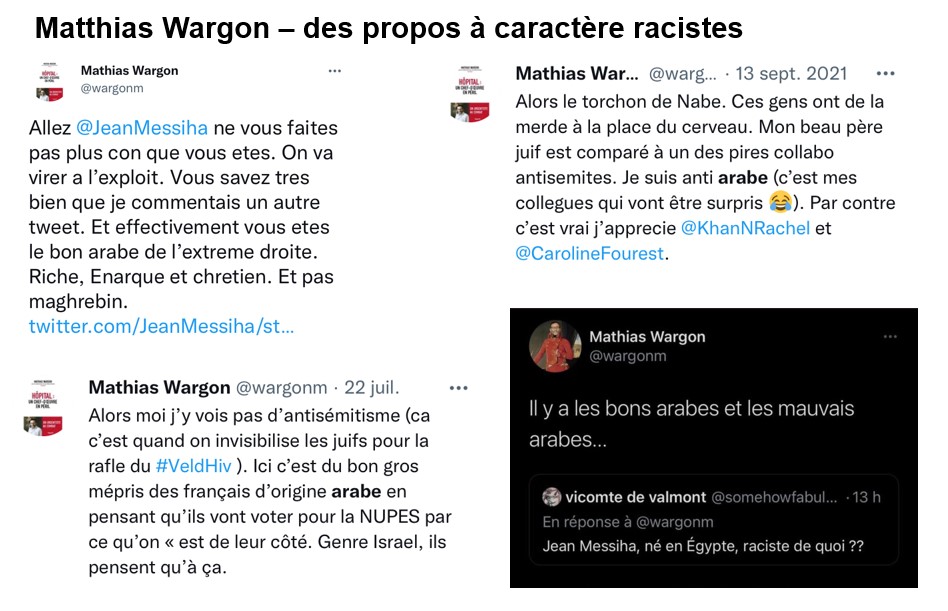 Wargon propos racistes ?