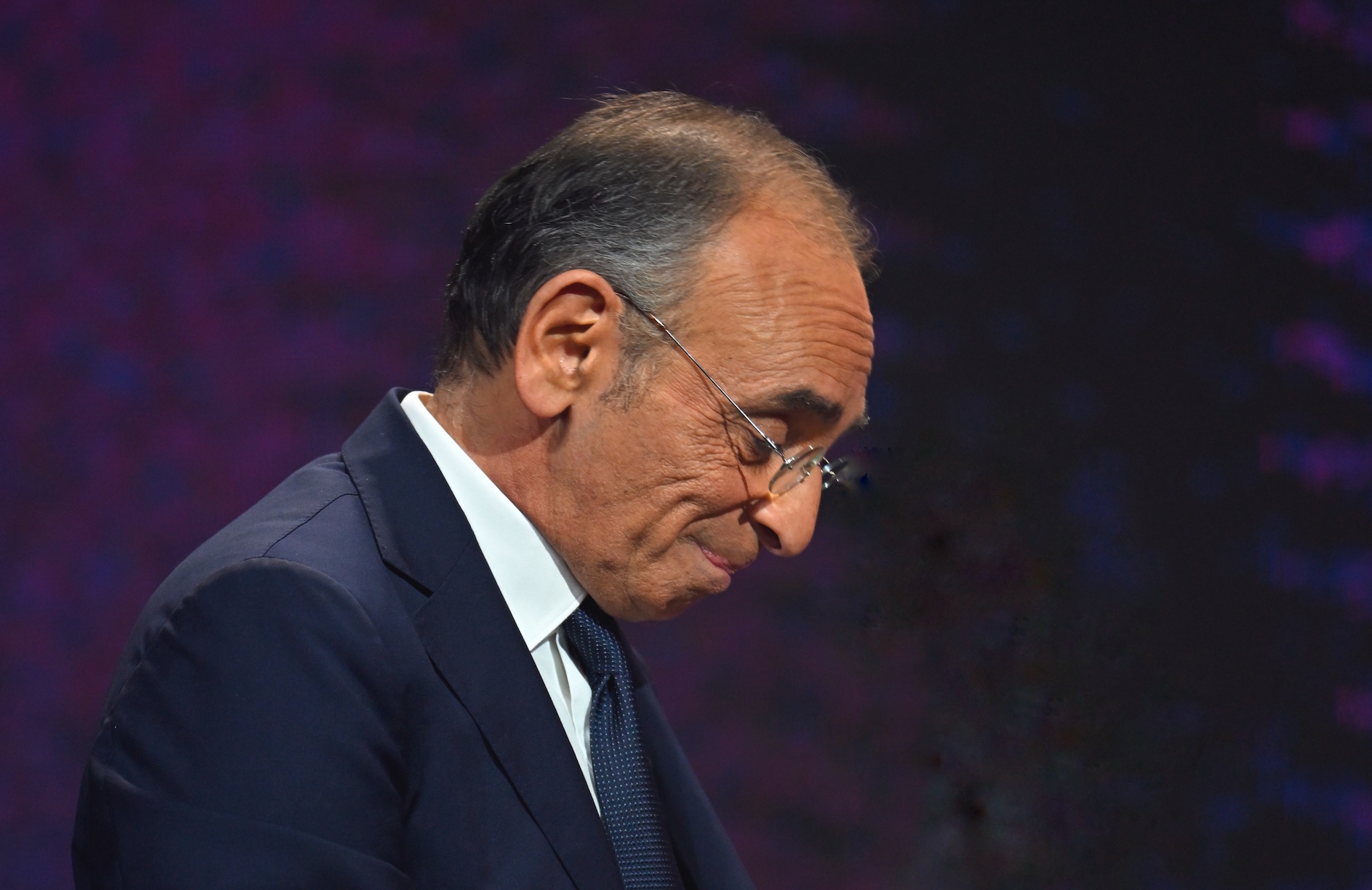 Eric Zemmour, au 'Débat des valeurs', organisé par Valeurs actuelles et 'les Eveilleurs', le 22 mars 2022 à Paris.
