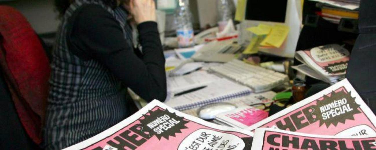 charlie-hebdo-francesoir_field_image_de_base.jpg La rédaction de Charlie Hebdo.