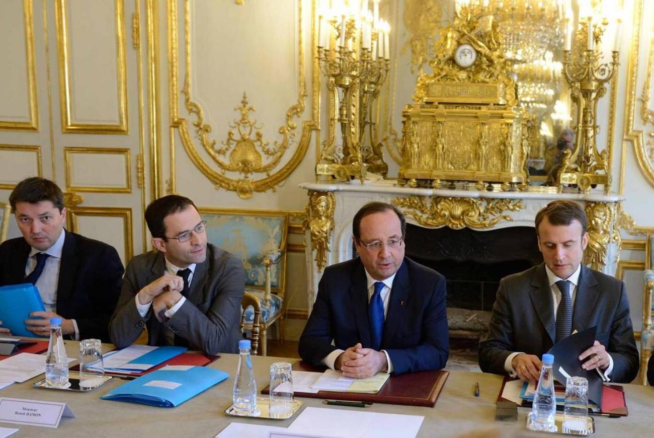 hamon-hollande-macron-polemiques-ps-declarations-francesoir.jpg Benoît Hamon, François Hollande et Emmanuel Macron.