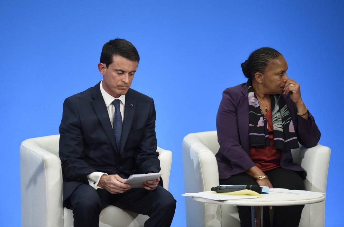 manuel_-valls-christiane_taubira-ministres-francesoir.jpg Manuel Valls et Christiane Taubira en décembre 2015.
