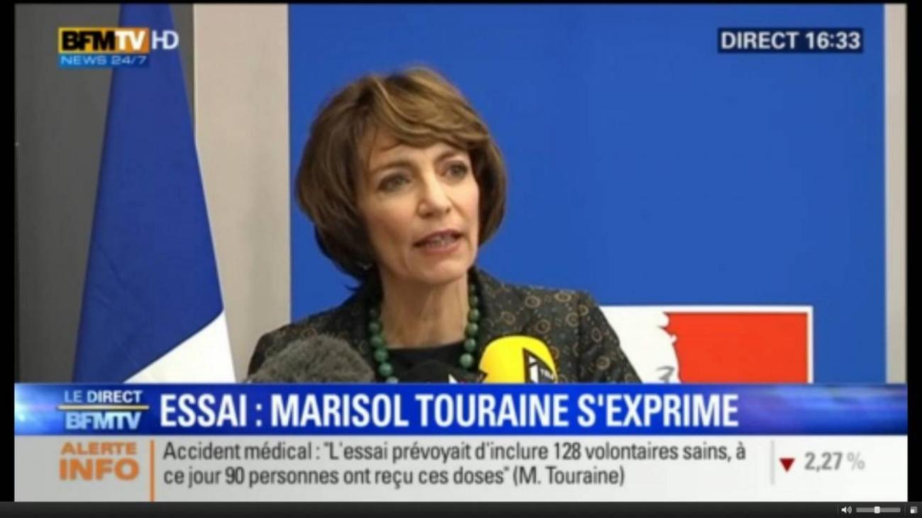 marisol-touraine-francesoir.jpg Marisol Touraine s'exprime sur l'essai thérapeutique.