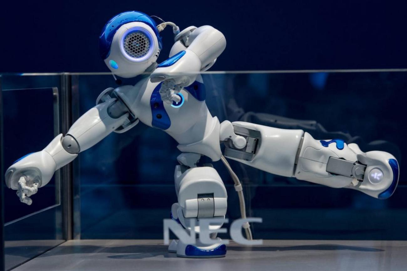 039f0b476f742f799cfcb2e56e77f2da794ed866.jpg Démonstration d'un robot lors du Mobile World Congress à Barcelone, le 1er mars 2017