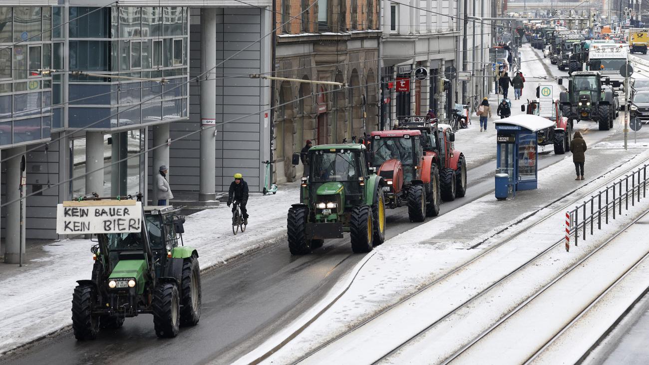Grève agriculteurs allemands 8 janvier Lauriane